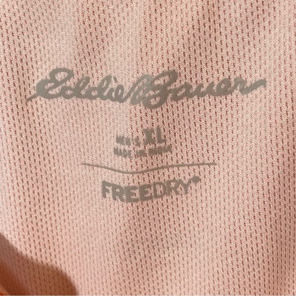 Eddie Bauer Men’s Poly Tech Polo Shirt Persimmon XL - Picture 4 of 6